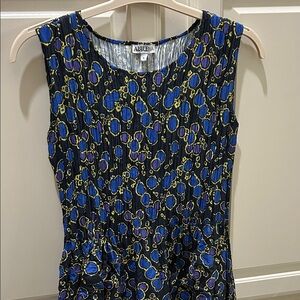 Alquema smash pocket dress - Sleeveless Blue & Black Printed Midi medium